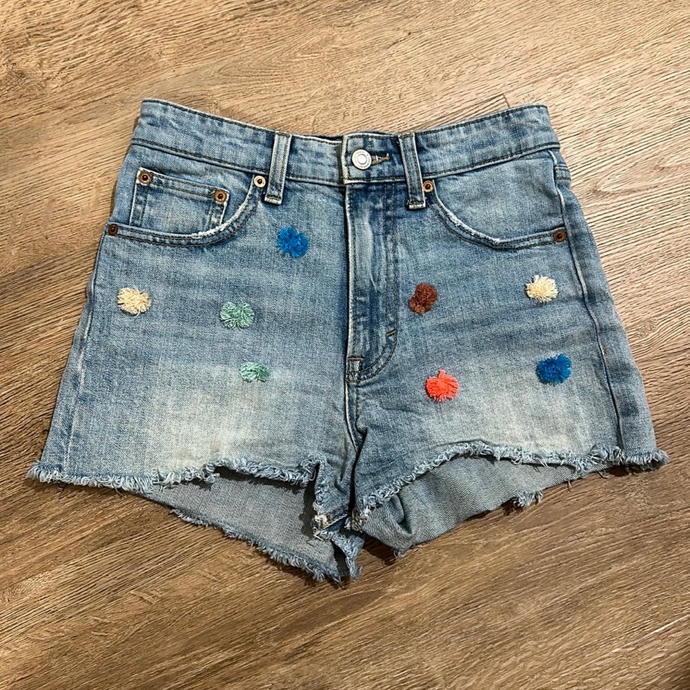 Lucky Brand Pom Pom Denim Shorts